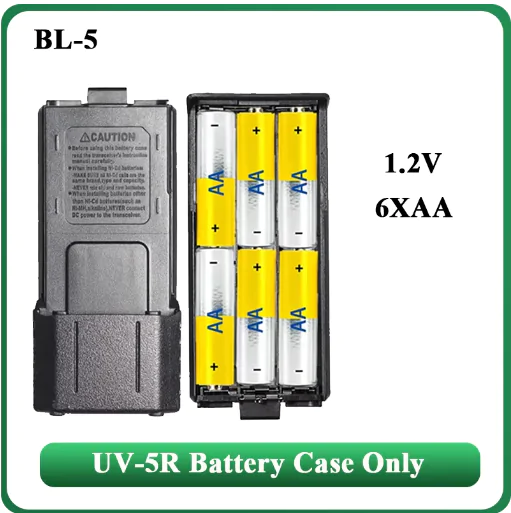 Батарейний Кейс Батарейний блок для рації Baofeng UV-5R, BF-UV5RA Plus, BF-UV5RE, UV5RB, UV5R, UV5RD, DM5R. Для 6 АА батарейок